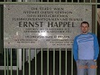 Great coach Ernst Happel plaque on his stadium in Vienna